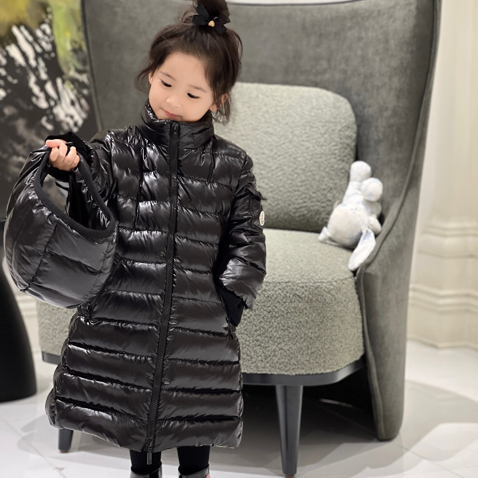 M몽 F/W 구스다운 롱패딩 모카 110~170